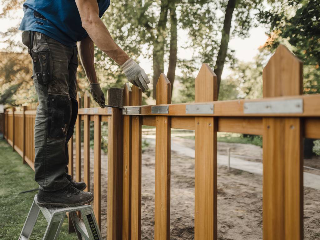 installer une clôture de jardin en panneaux de bois : guide étape par étape