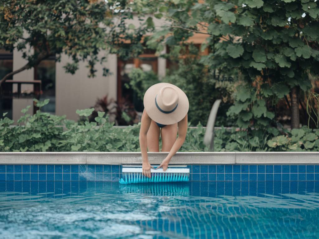 entretenir les margelles de la piscine